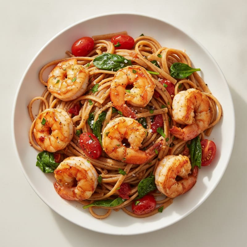 Spicy Calabrian Chili Shrimp Linguine