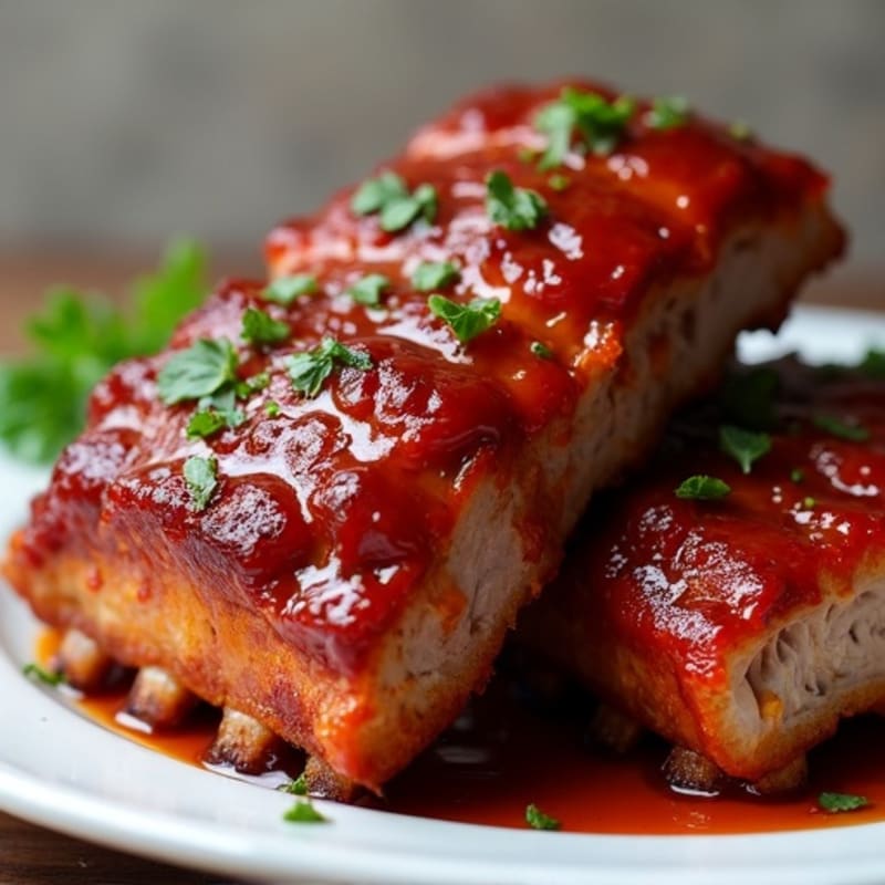 Sticky Baked Pork Ribs with Homemade BBQ Glaze