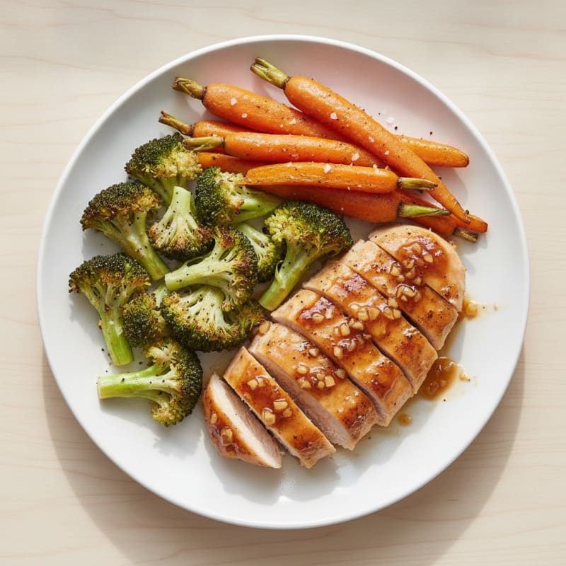 Honey-Garlic Chicken with Roasted Vegetables