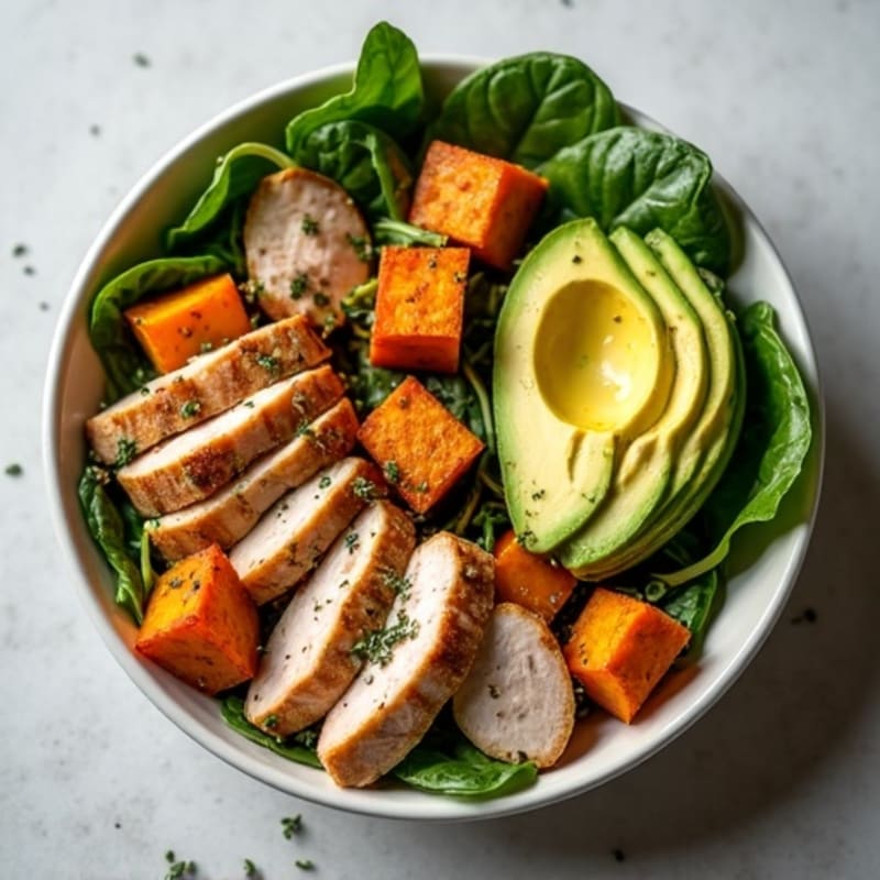 Herb-Roasted Turkey and Sweet Potato Power Bowl
