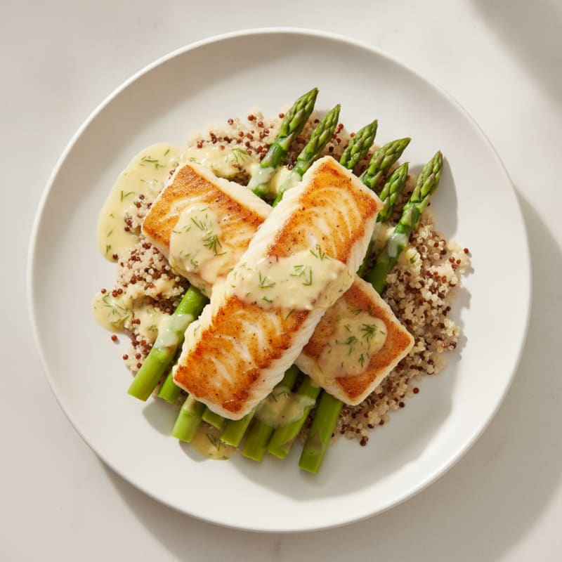Pan-Seared Cod with Lemon-Dill Sauce