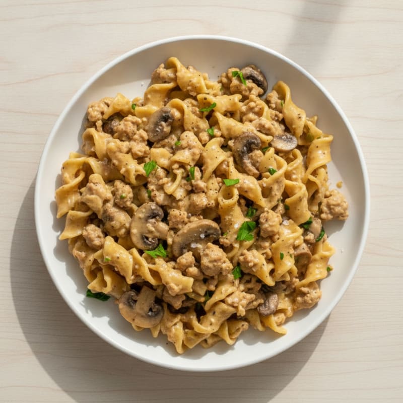 Ground Turkey and Egg Noodle Skillet