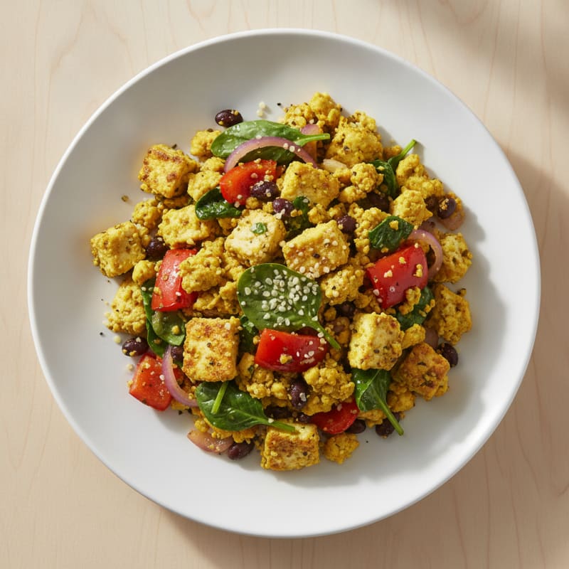 Savory Tofu Scramble with Roasted Vegetables