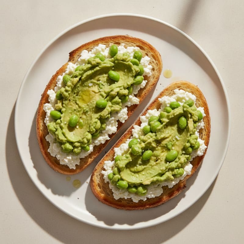 Tuna Sourdough Melt with Edamame Avocado