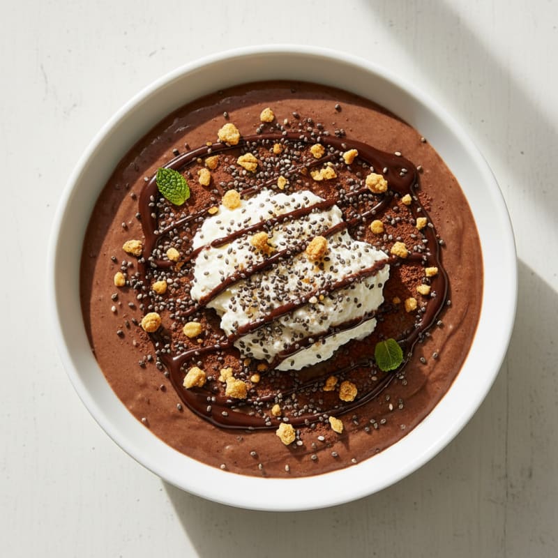 Chocolate Protein Pudding with Cottage Cheese