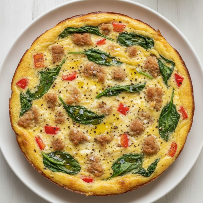 Turkey and Cottage Cheese Egg Bake