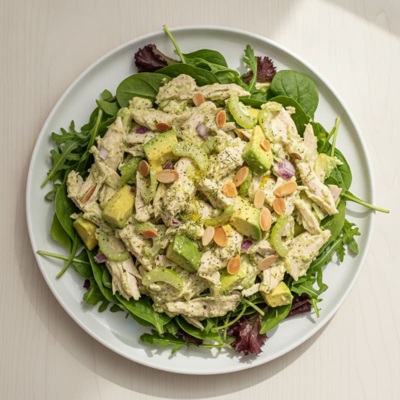 Lemon Herb Chicken Salad with Greek Yogurt