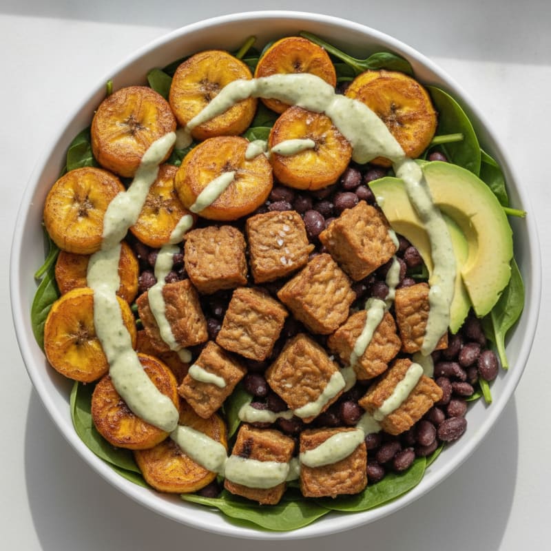 Plantain and Black Bean Power Bowl
