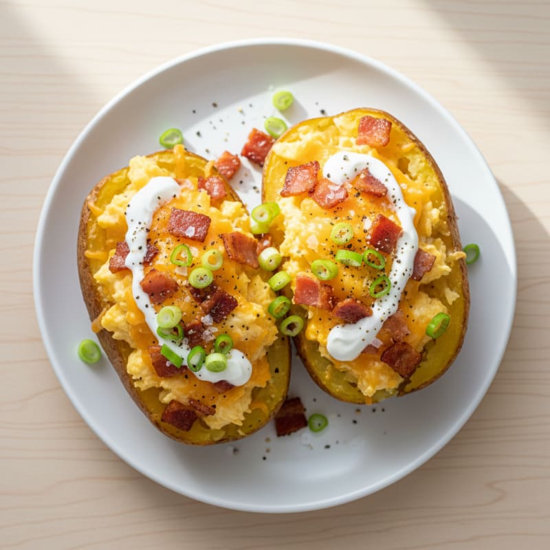 Bacon Cheddar Stuffed Potatoes