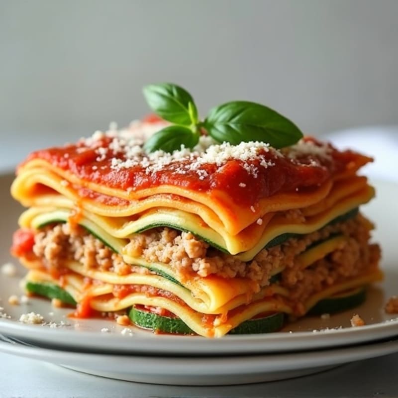 Lean Turkey Zucchini Lasagna