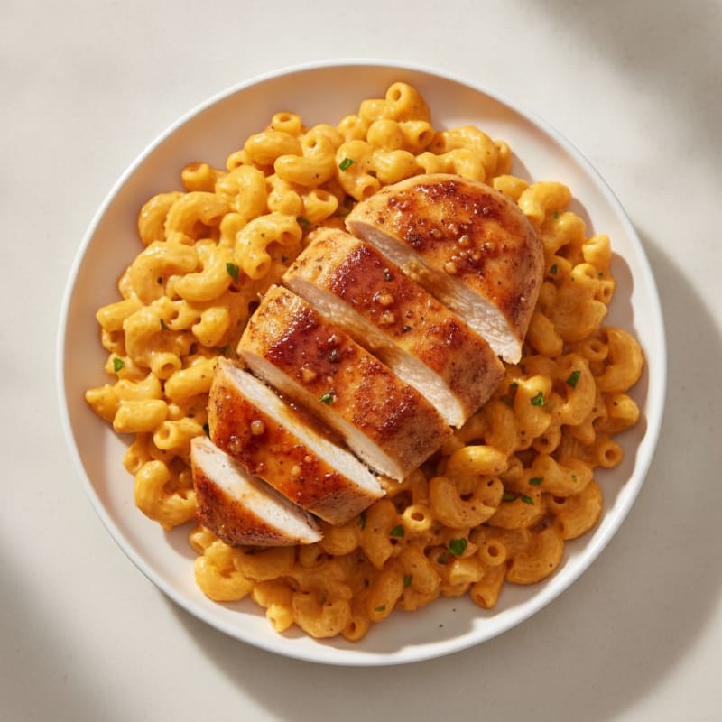 Honey Chipotle Chicken with Smoky Mac & Cheese