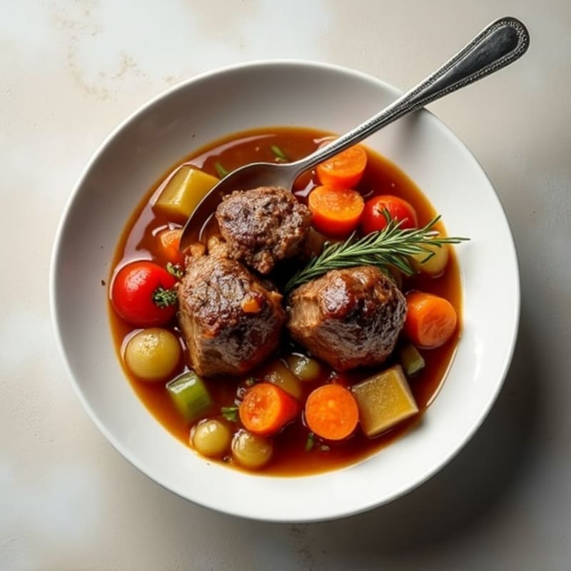 Slow-Cooked Rosemary Garlic Lamb Shank Stew