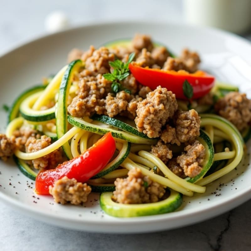 Protein-Packed Turkey and Zucchini Noodle Skillet