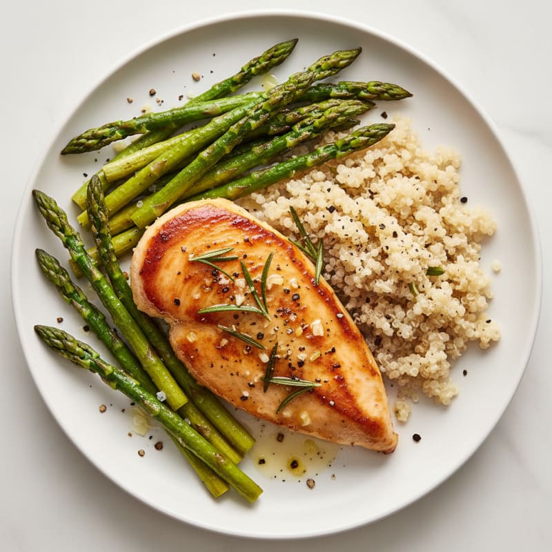 Tender Lemon-Herb Chicken with Roasted Asparagus