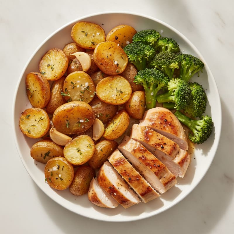 Roasted Garlic Herb Potatoes