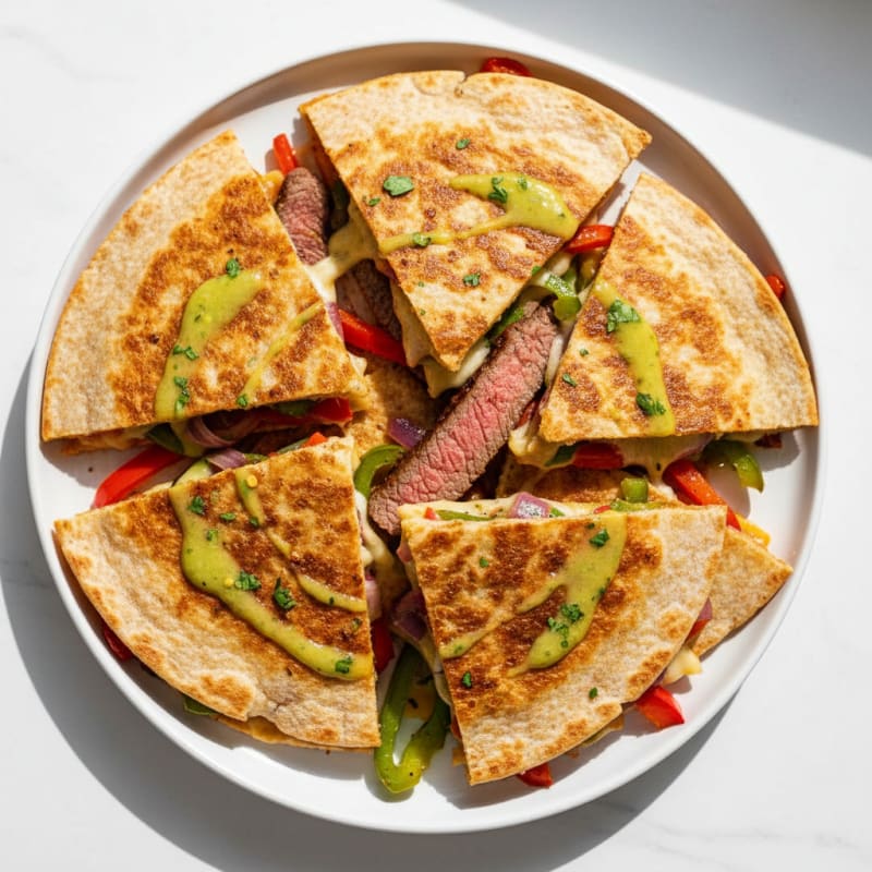 Crispy Chili-Lime Steak Quesadillas