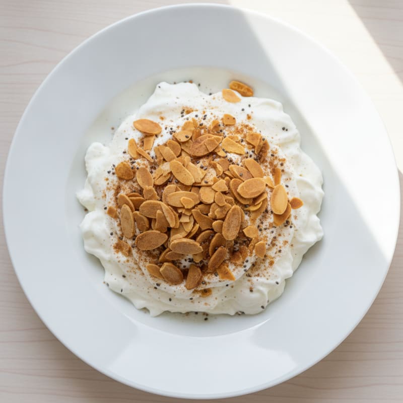 Greek Yogurt Protein Pudding with Almonds