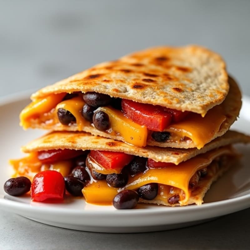 Smoky BBQ Chicken and Black Bean Quesadilla