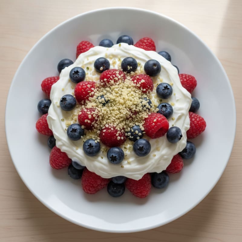 Greek Yogurt Protein Parfait with Mixed Berries