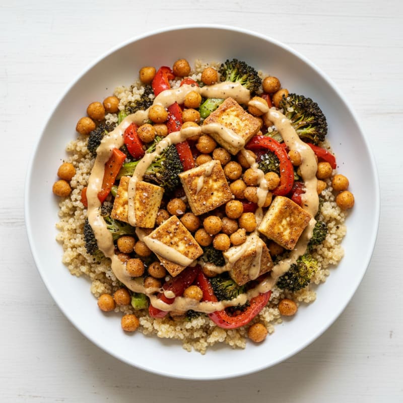Roasted Vegetable and Chickpea Power Bowl