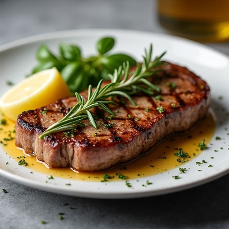 Pan-Seared Garlic Butter Steak with Rosemary
