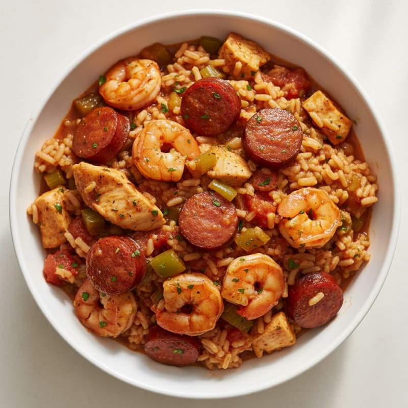 Smoky Creole Jambalaya with Andouille Sausage