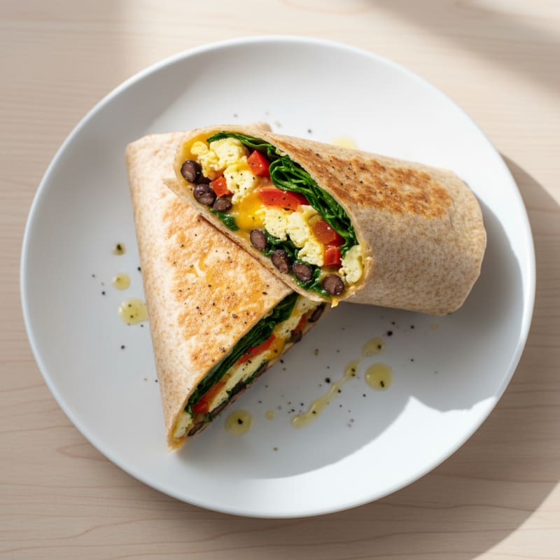 Savory Egg and Vegetable Breakfast Wrap