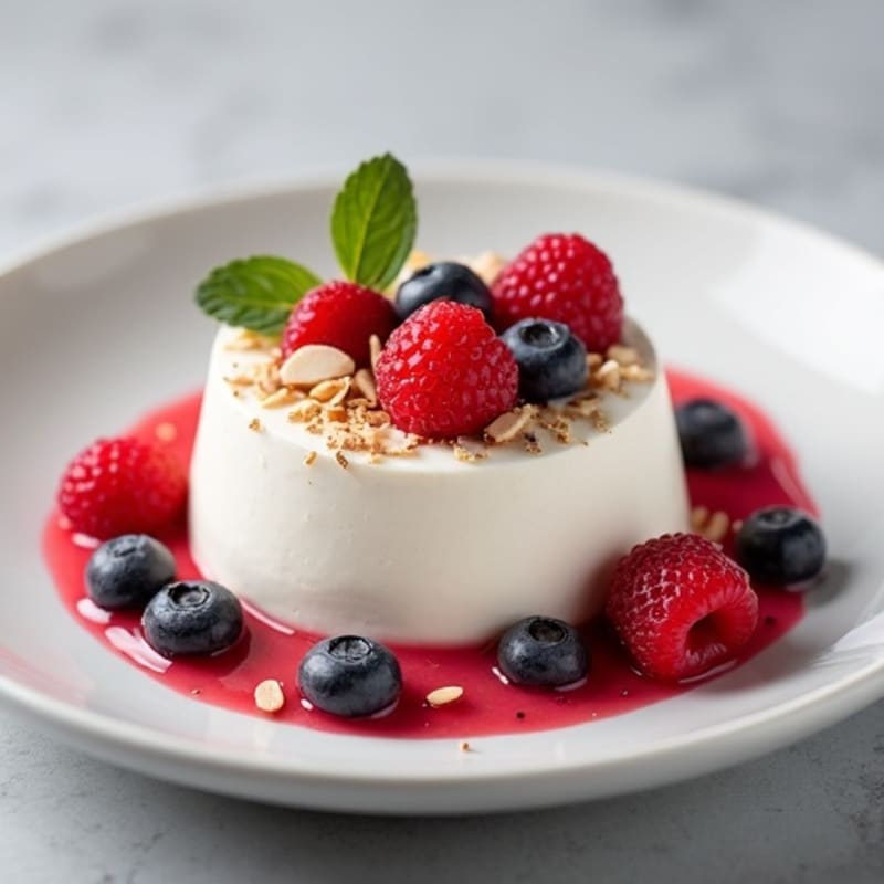 Creamy Greek Yogurt Protein Mousse with Mixed Berries