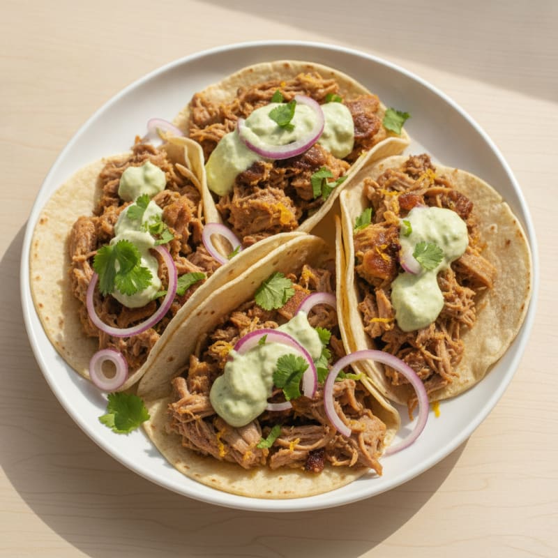 Slow-Cooked Pork Carnitas Tacos