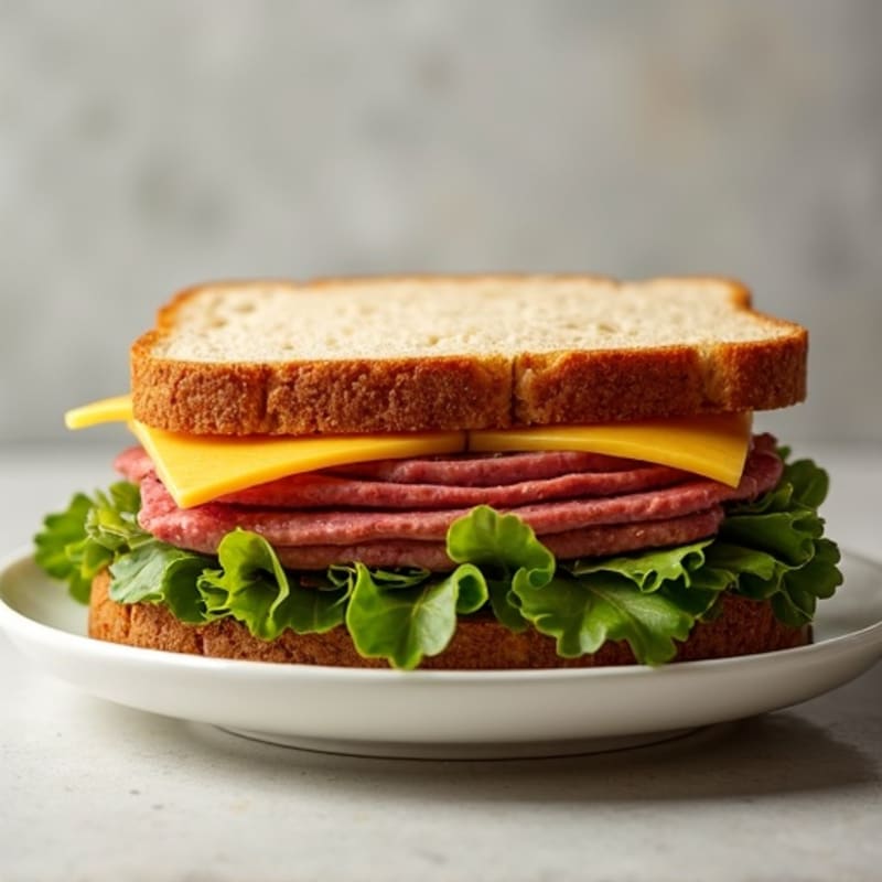 Lean Roast Beef Sandwich with Sharp Cheddar and Fresh Greens