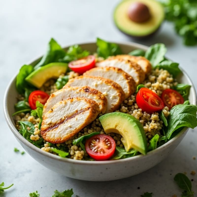 Grilled Chicken and Quinoa Salad with Lemon Vinaigrette