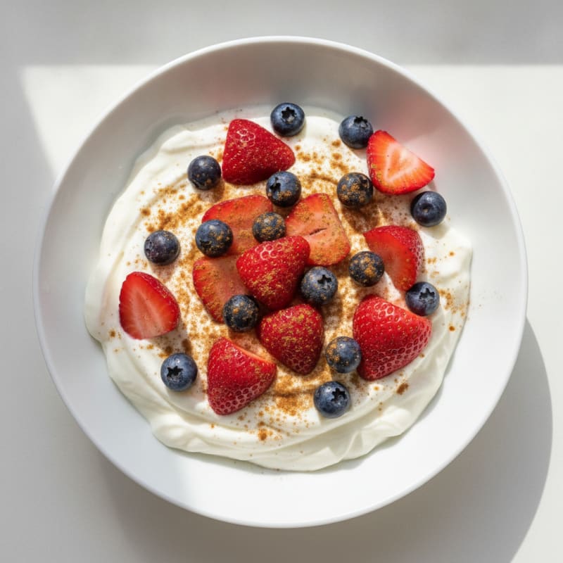 Silky Greek Yogurt Protein Bowl with Mixed Berries