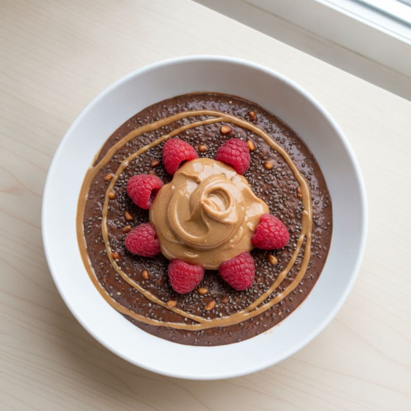 Chocolate Protein Mousse with Chia Seeds