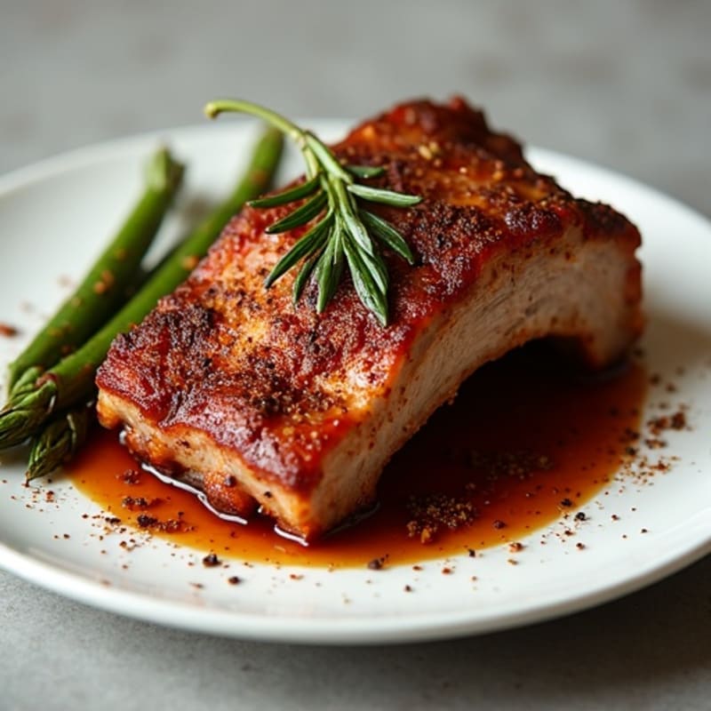 Baked Fall-Off-The-Bone Pork Ribs with Smoky Herb Rub