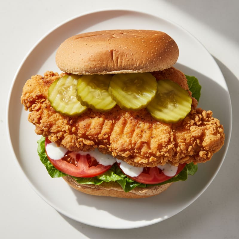 Buttermilk Fried Chicken Sandwich with Pickles