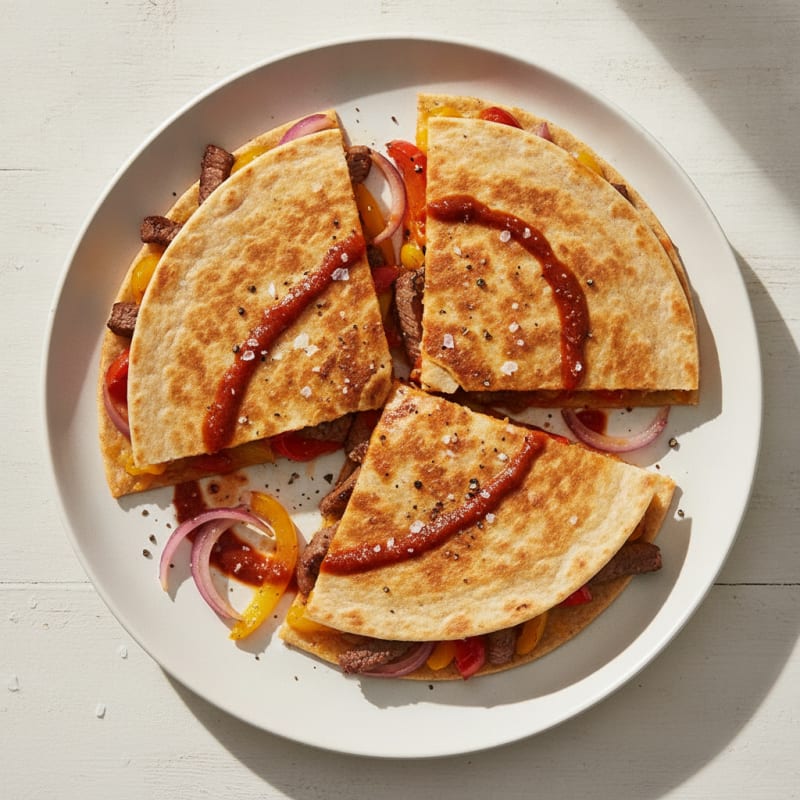 Seared Steak Quesadillas with Peppers