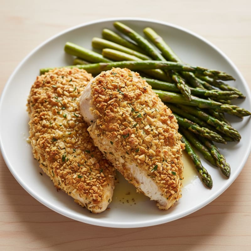 Crispy Baked Chicken Cutlets with Herbs