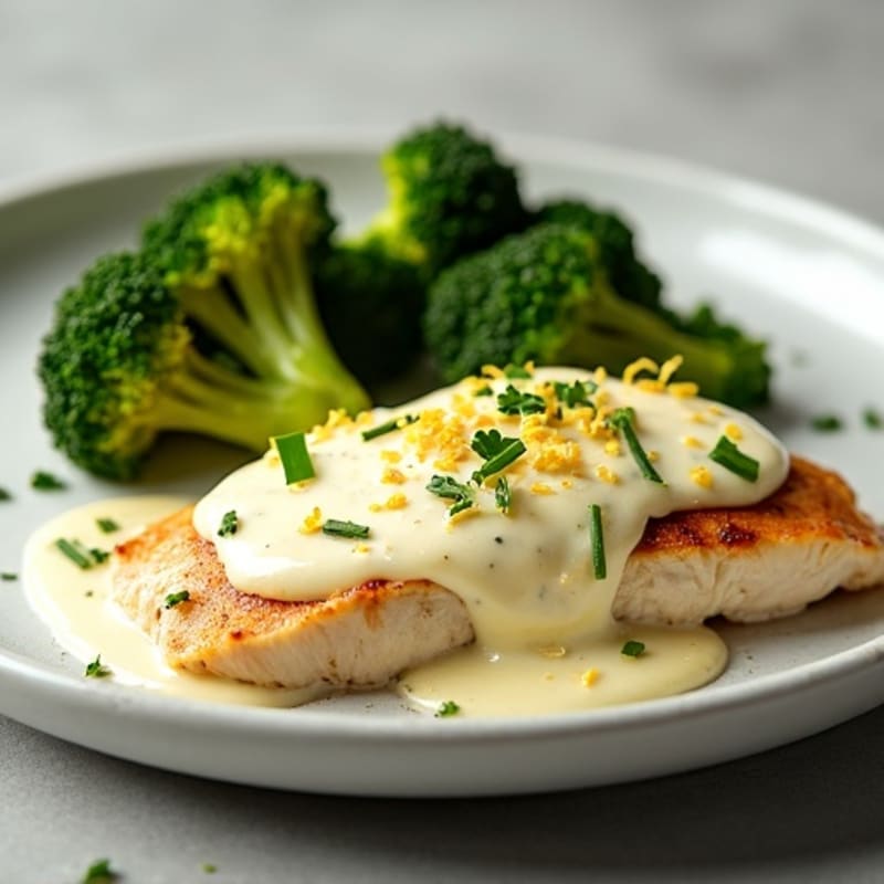 Creamy Lemon Ricotta Chicken with Crispy Roasted Broccoli