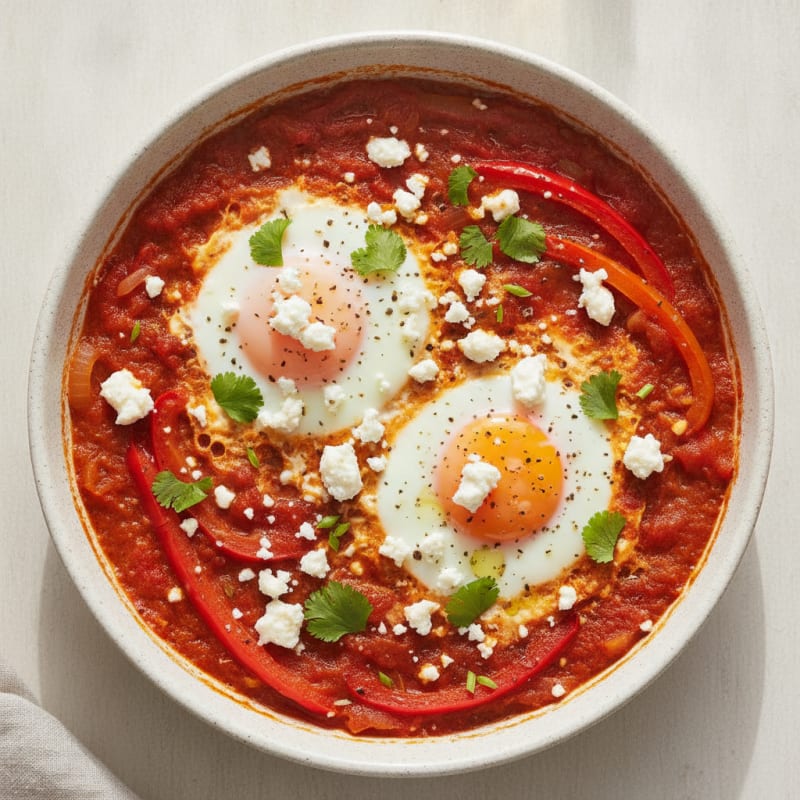 Authentic Shakshuka with Feta and Herbs