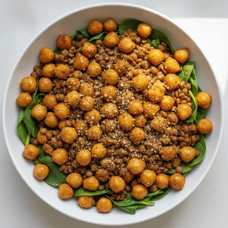 Lentil and Chickpea Power Bowl