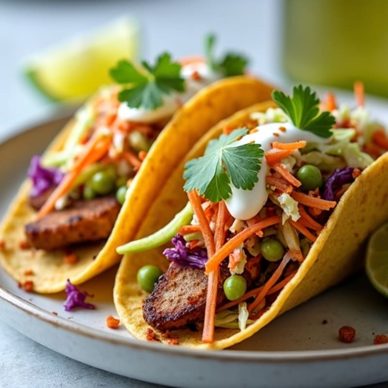 Crispy Slow-Cooked Pork Tacos with Fresh Cabbage Slaw