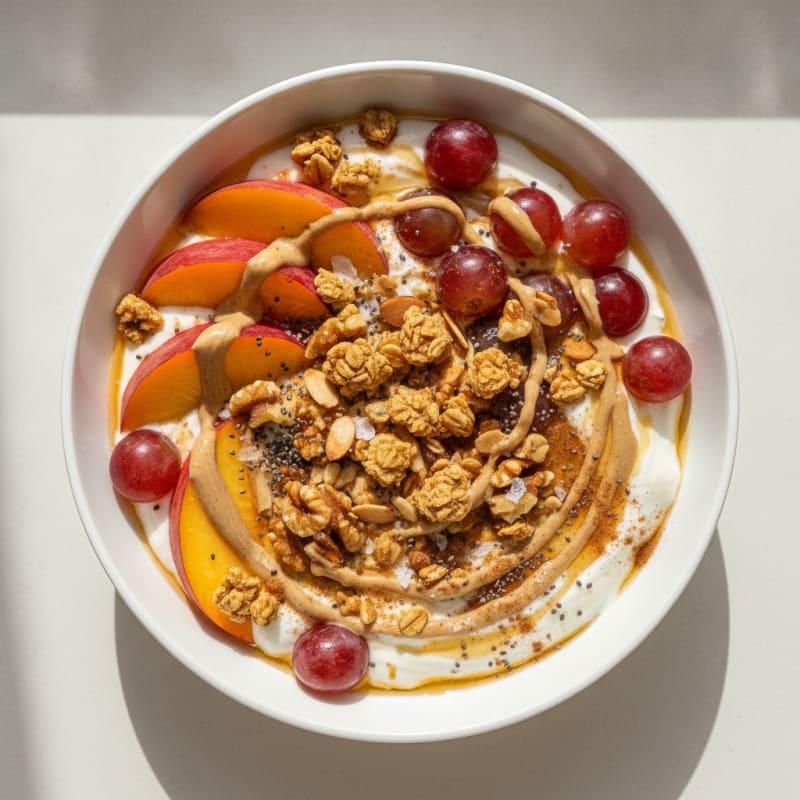Honey Yogurt Bowl with Fruit and Nuts