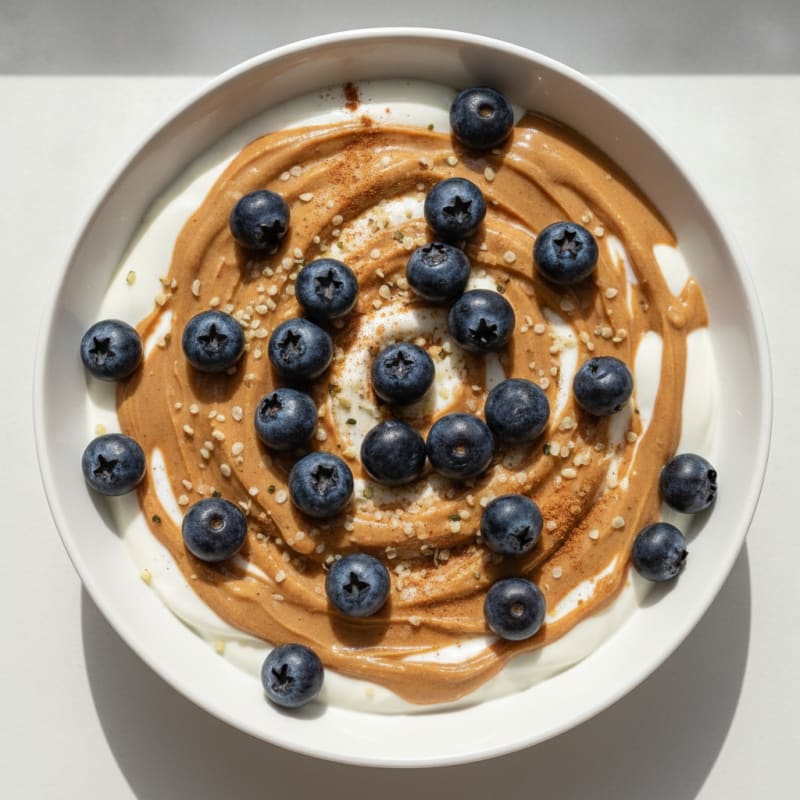 Blueberry Peanut Butter Yogurt Bowl