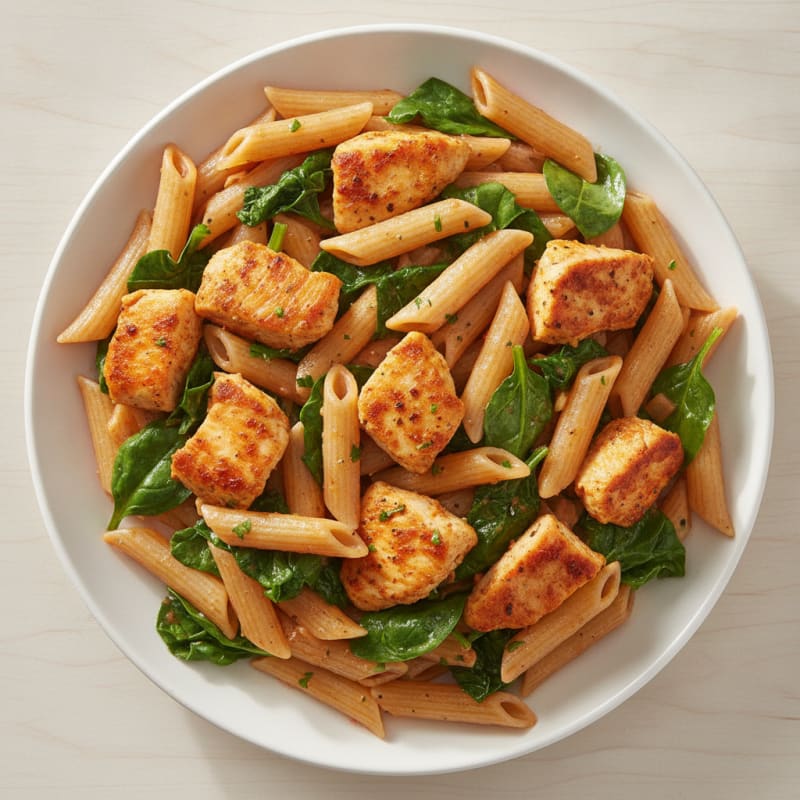 Cajun Chicken Pasta with Fresh Spinach