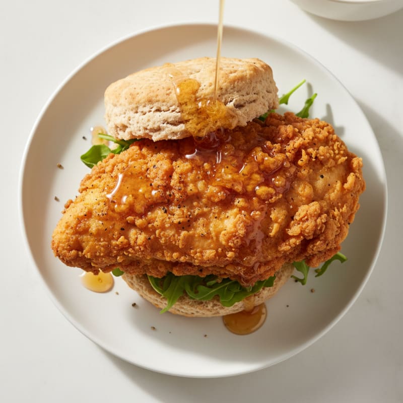 Crispy Buttermilk Fried Chicken Biscuit