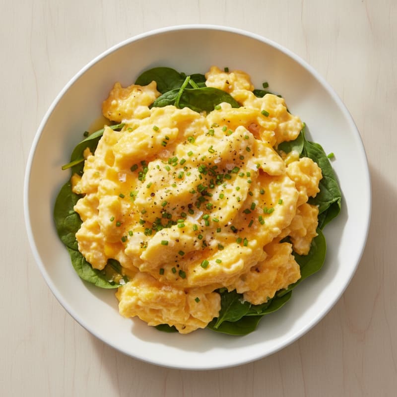 Cheesy Scrambled Eggs with Cottage Cheese