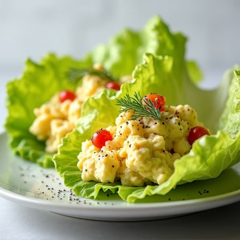 Creamy Egg Salad Lettuce Wraps