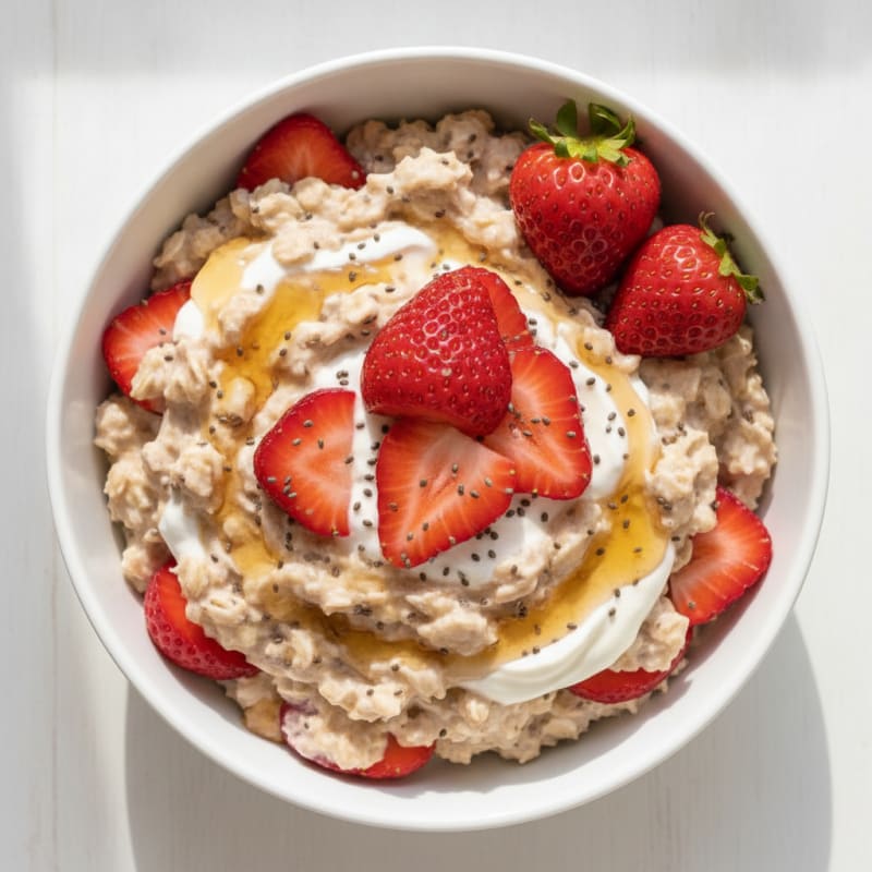 Strawberry Shortcake Overnight Oats