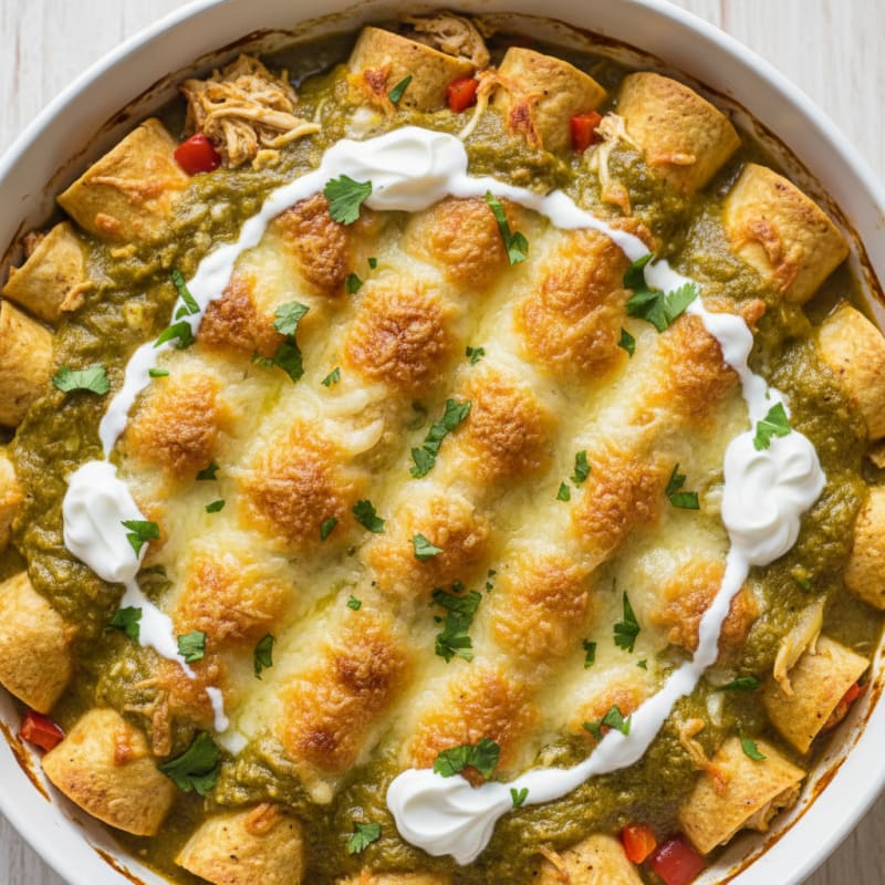 Creamy Chili Chicken Enchiladas