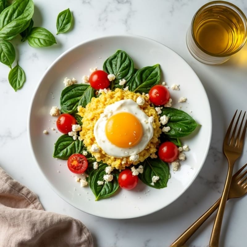Protein-Packed Spinach and Feta Egg White Scramble